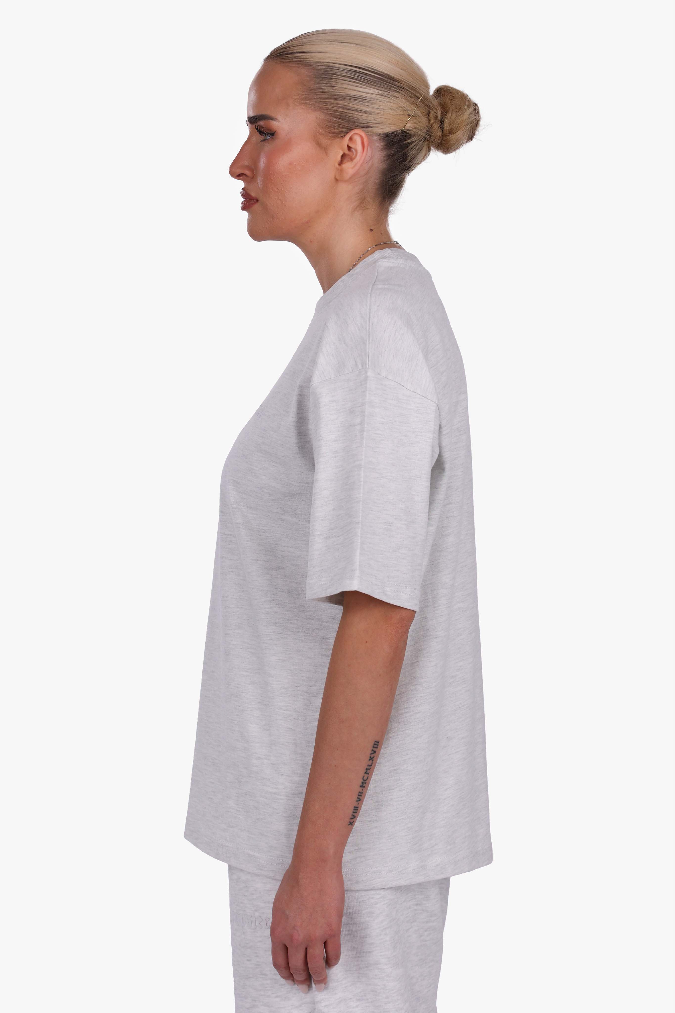 WOMEN BASIC COZY T-SHIRT GREY MELANGE