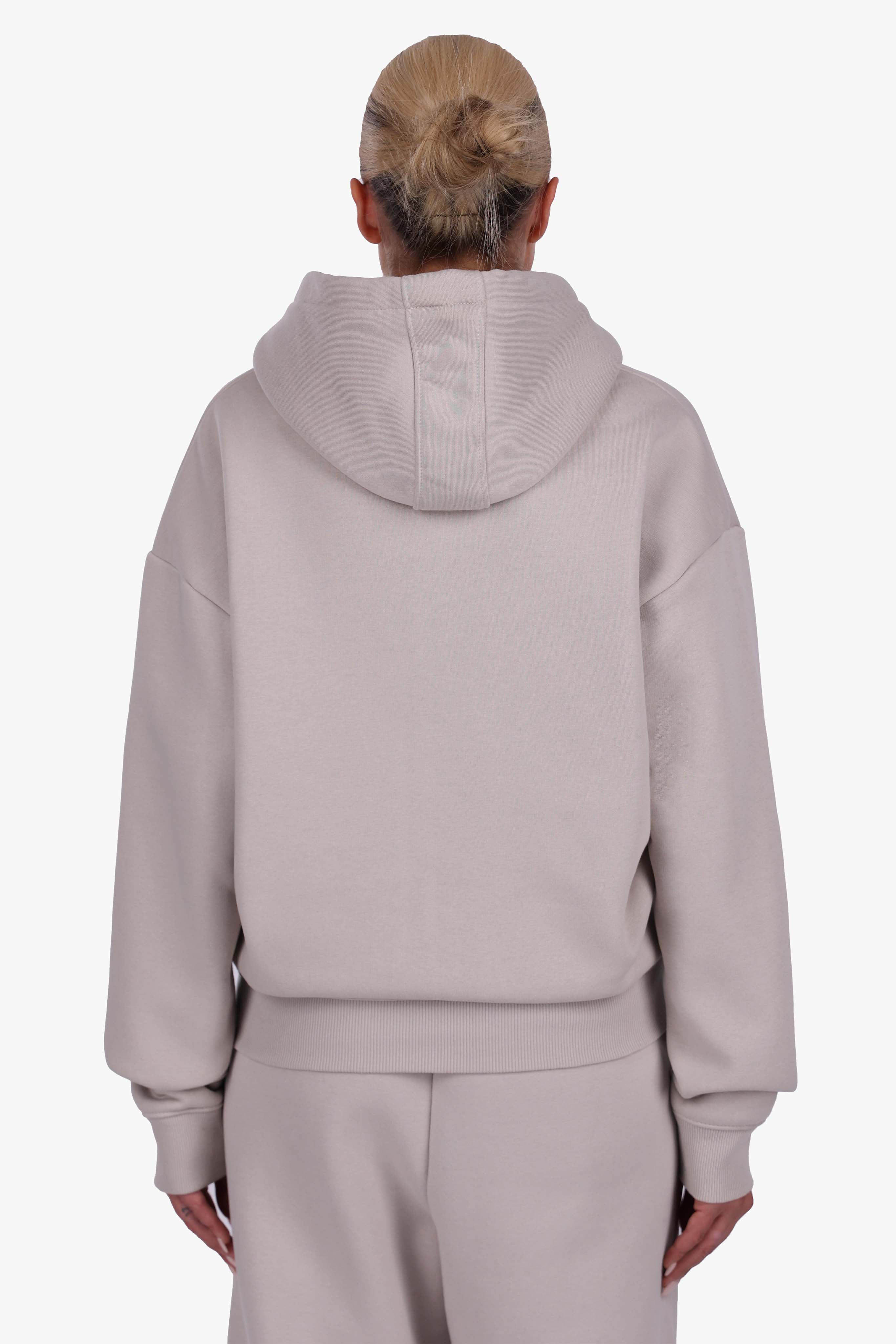 WOMEN BASIC COZY ZIP-HOODIE MOON BEAN