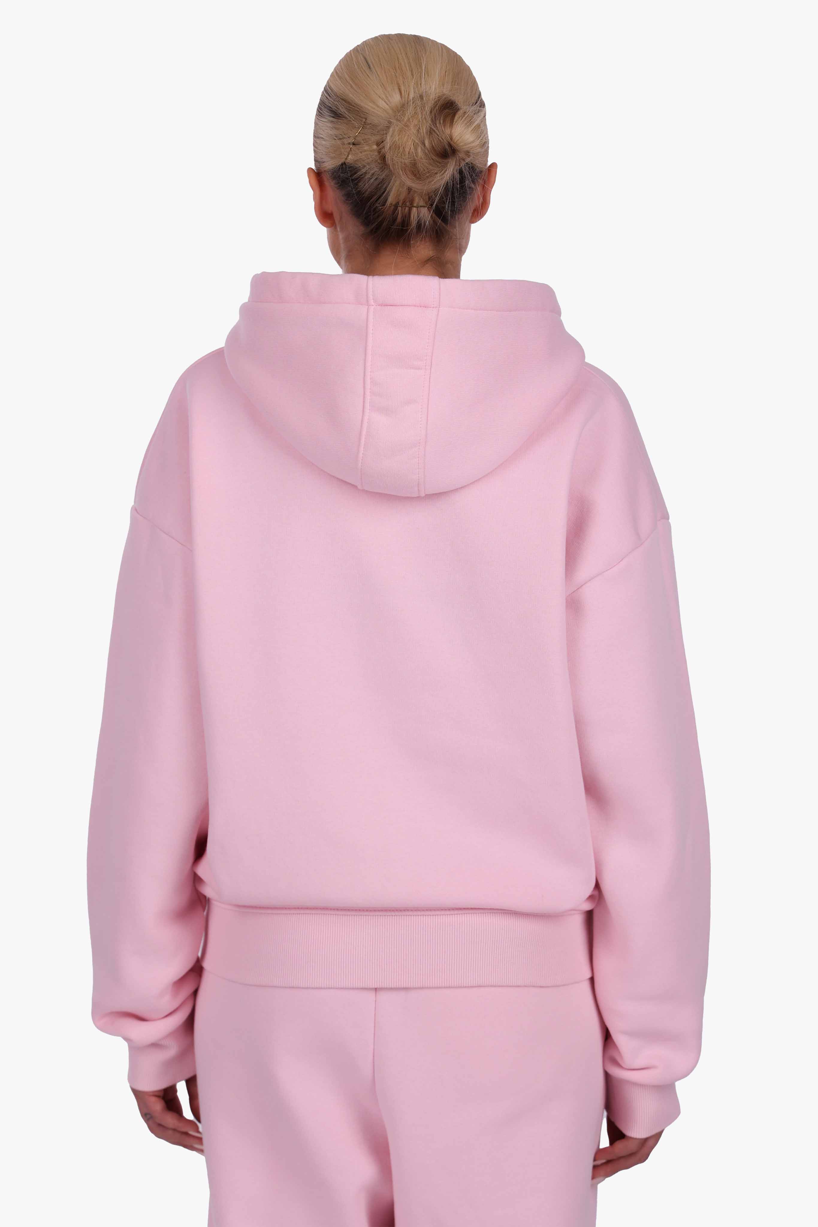 WOMEN BASIC COZY ZIP-HOODIE PINK