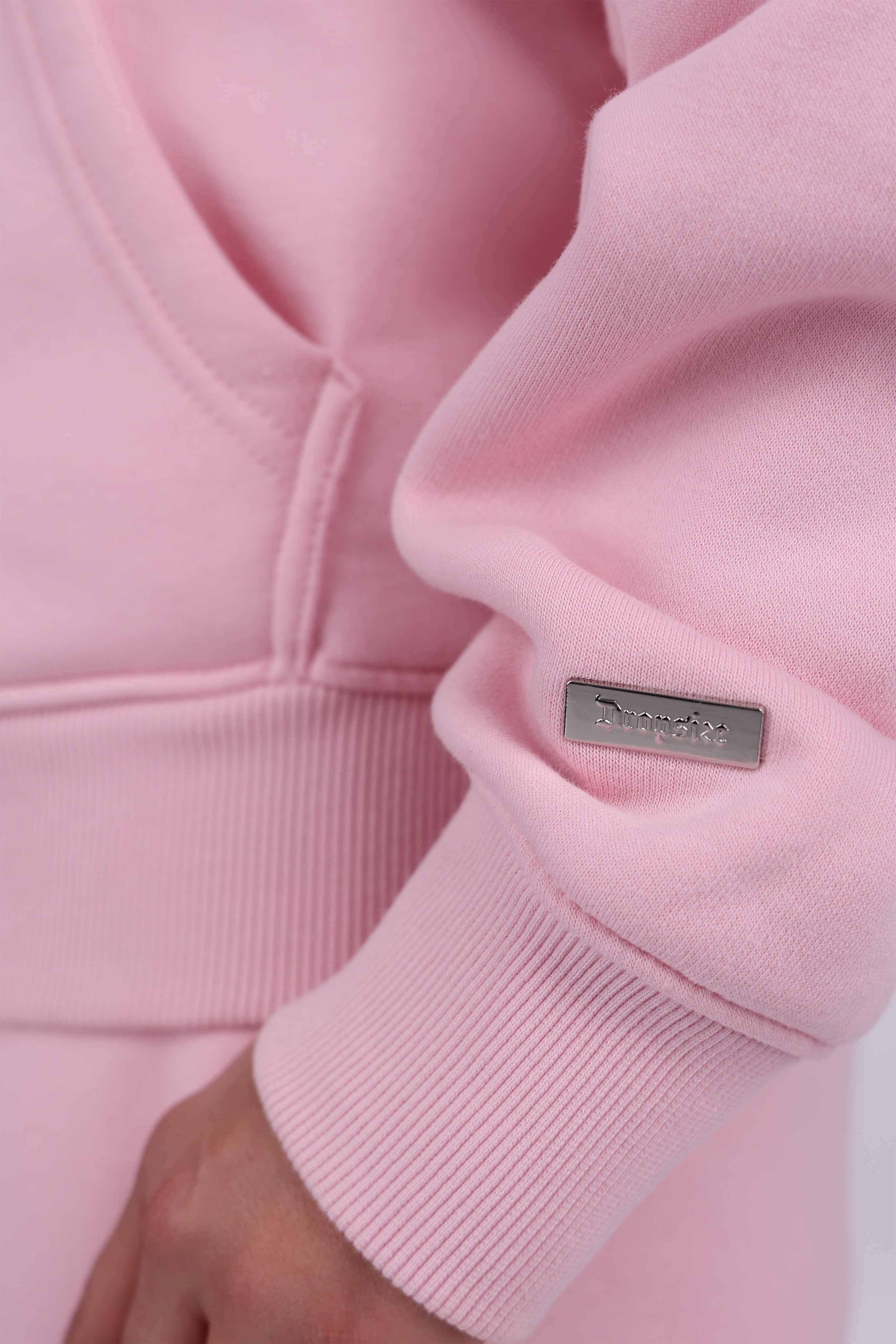 WOMEN BASIC COZY ZIP-HOODIE PINK