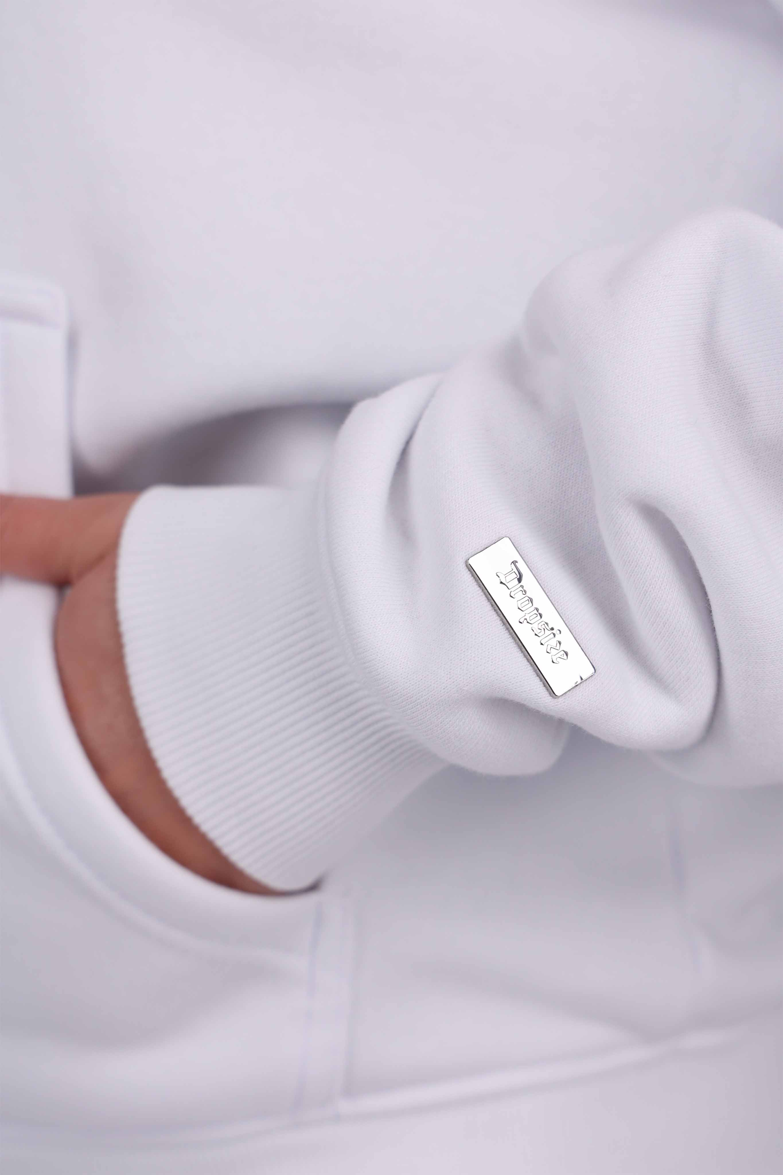 WOMEN BASIC COZY ZIP-HOODIE WHITE