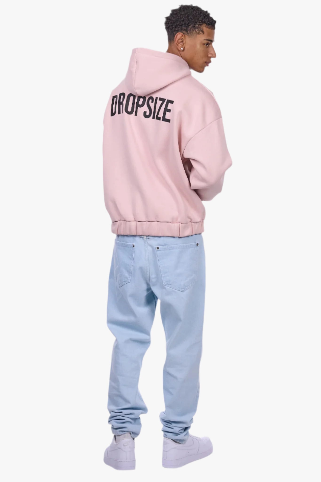 HEAVY OVERSIZE HD PRINT ZIP HOODIE LOTUS