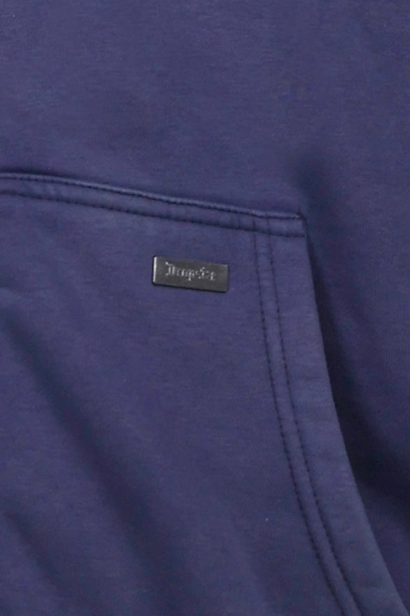 OVERSIZE METAL PATCH ZIP-HOODIE INDIGO