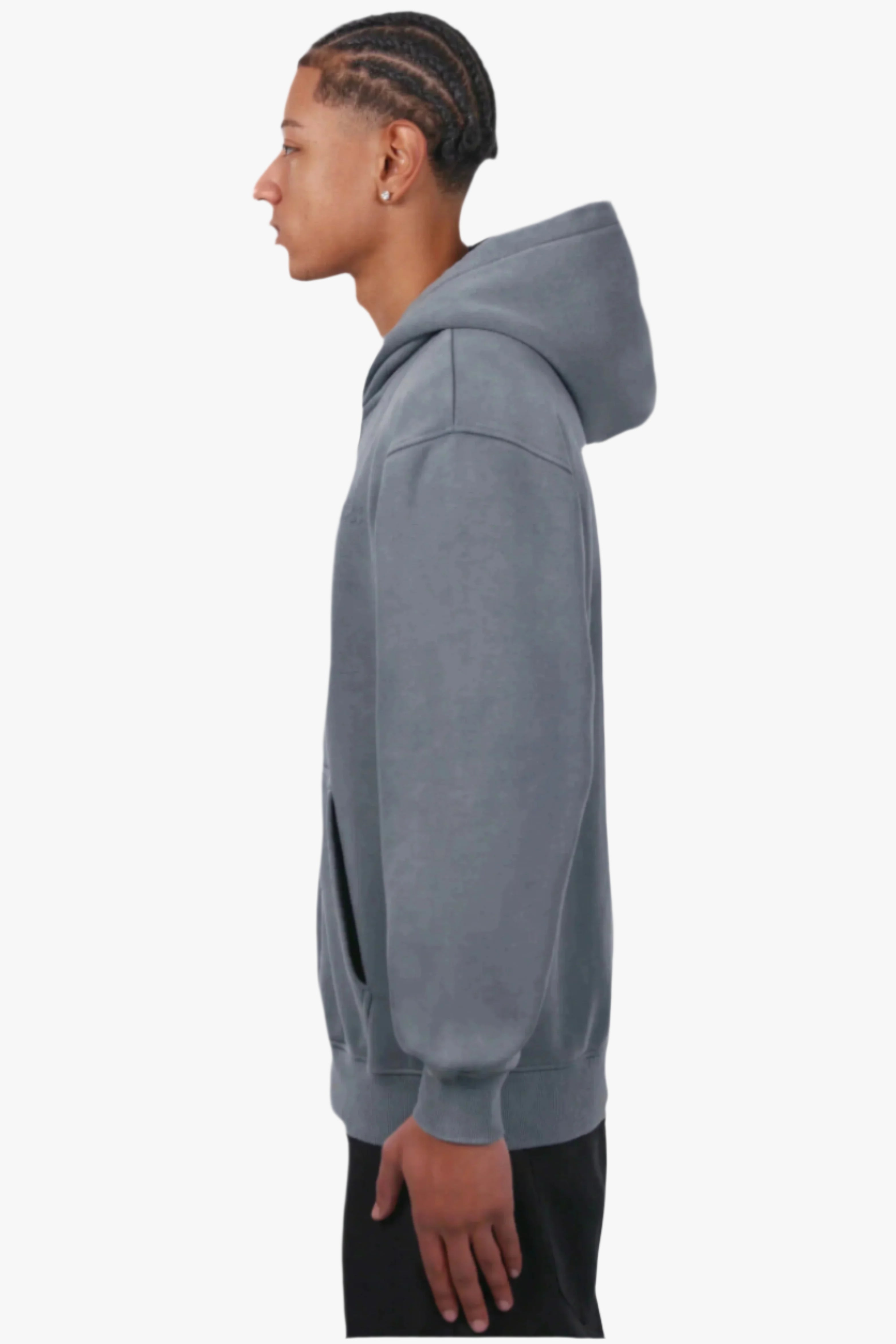 REGULAR FIT ZIP-HOODIE ACID GREY