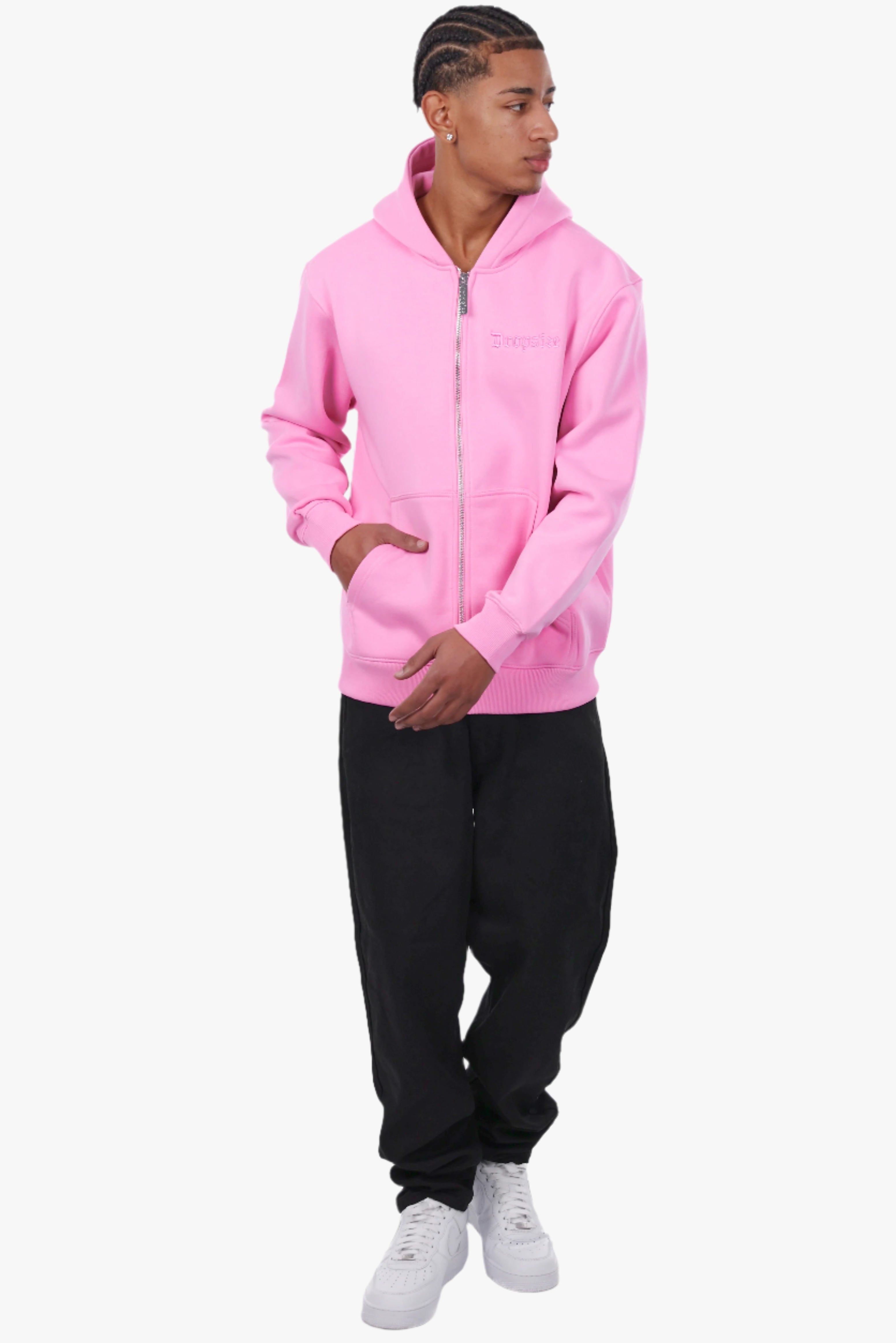 REGULAR FIT ZIP-HOODIE PINK