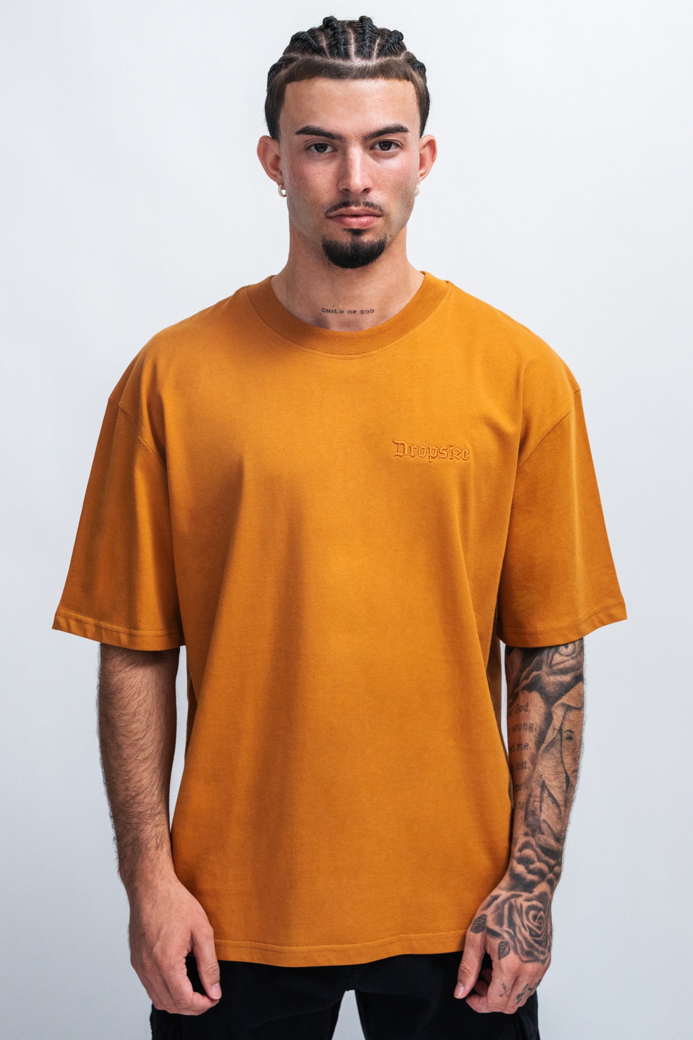 HEAVY OVERSIZE EMBO T-SHIRT PUMPKIN SPICE