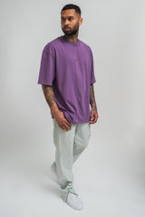 HEAVY HD FRONT LOGO T-SHIRT WASHED PURPLE
