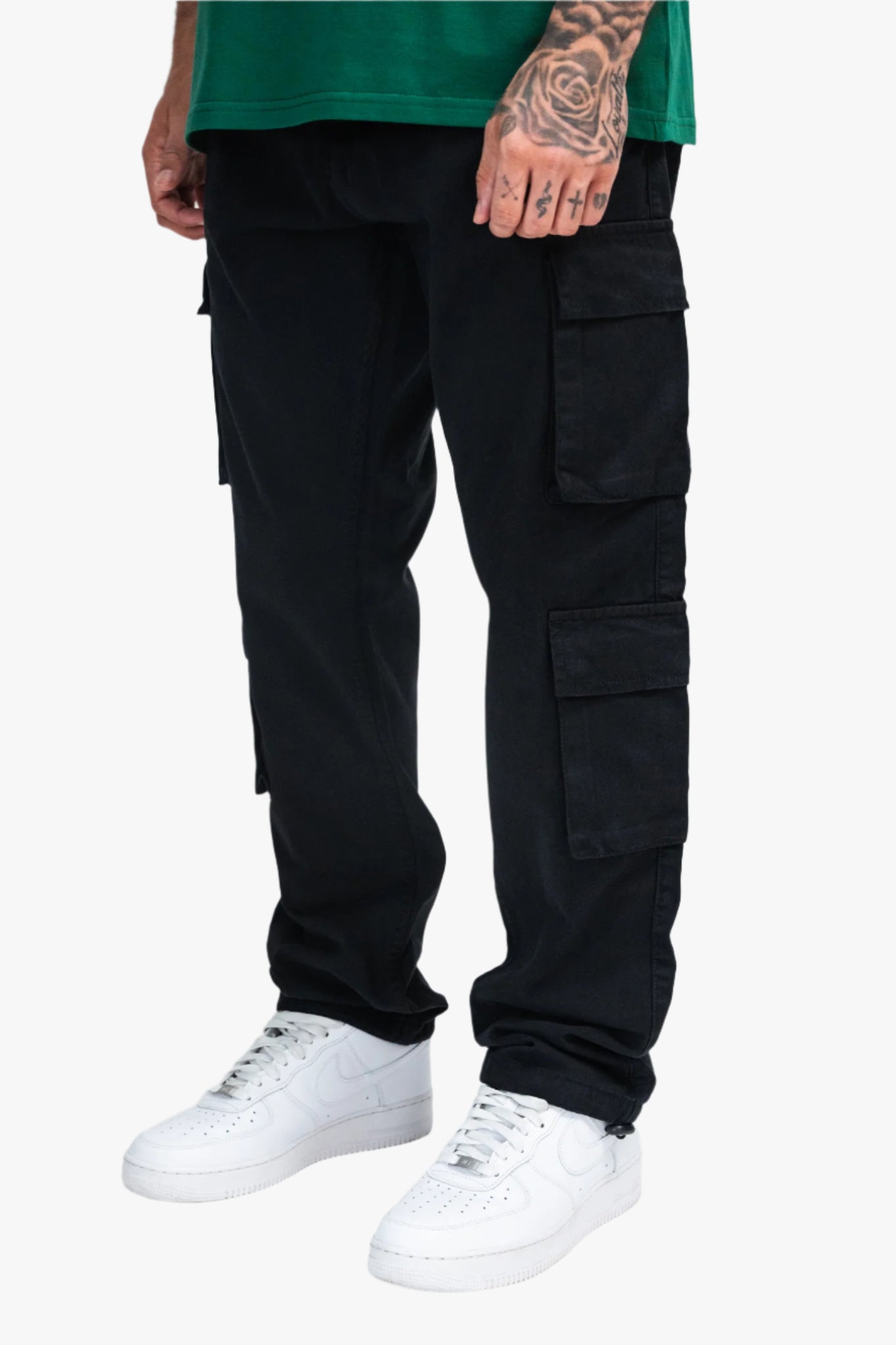 DOUBLE POCKET CARGO PANT BLACK