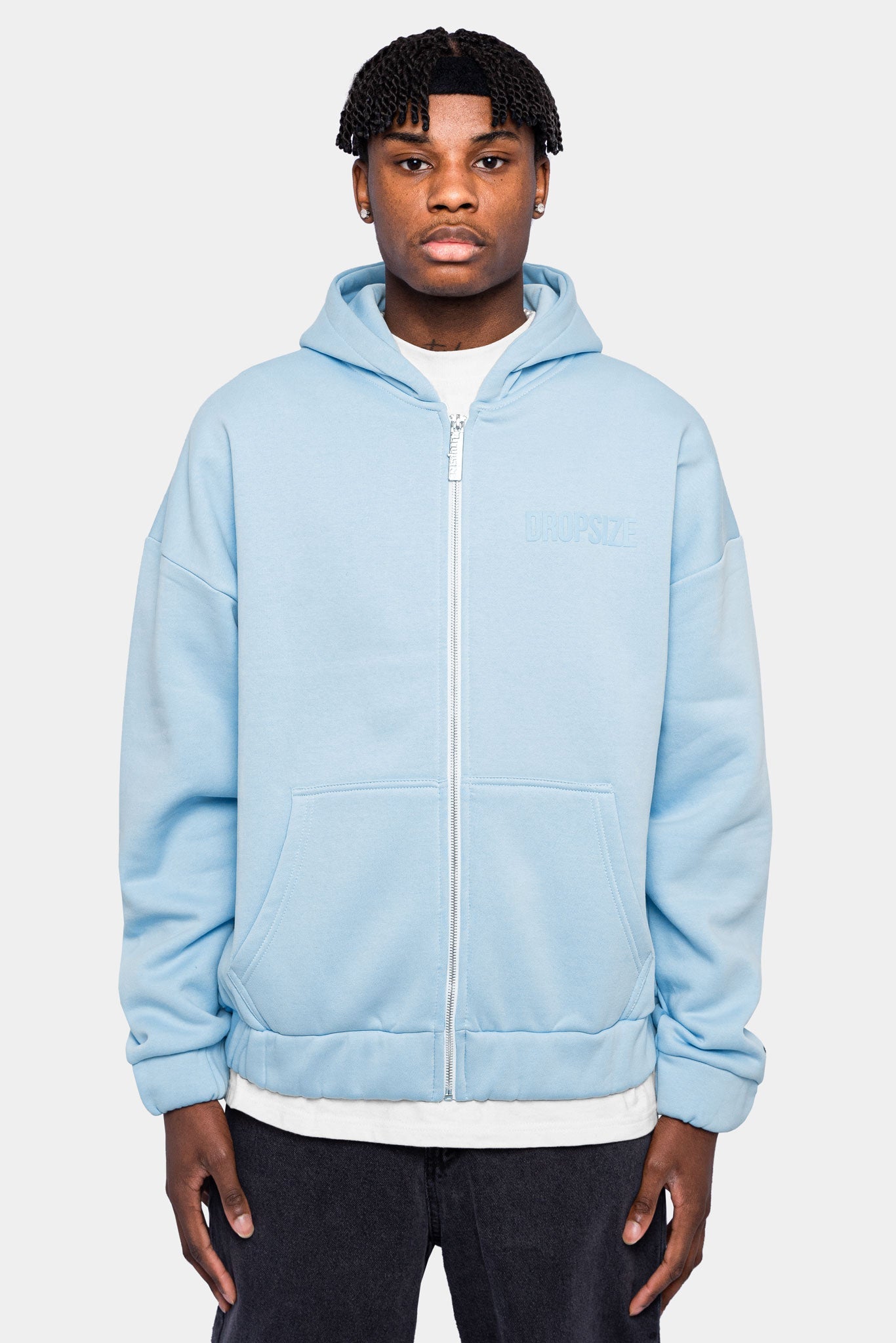 Baby blue fur hoodie online