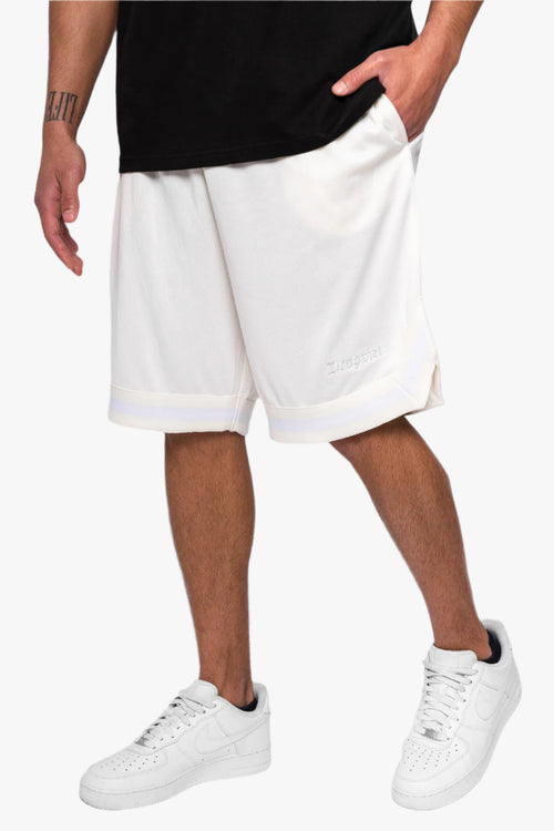 LOGO MESH SHORT CREAM