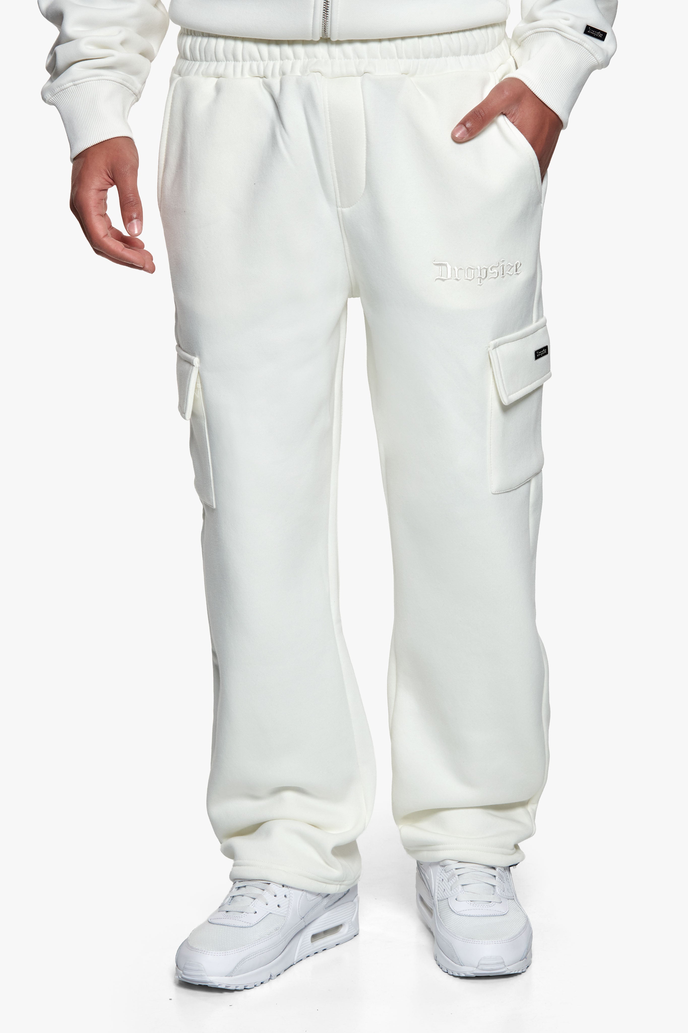 CARGO LOOSE FIT SWEATPANTS CREAM WHITE