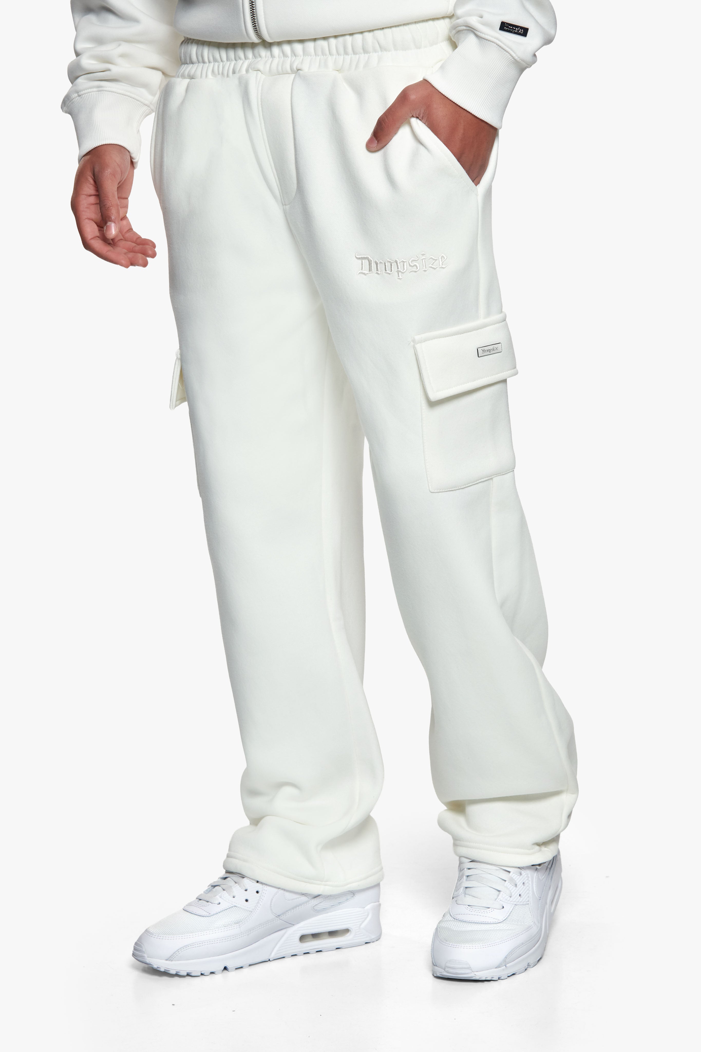 CARGO LOOSE FIT SWEATPANTS CREAM WHITE