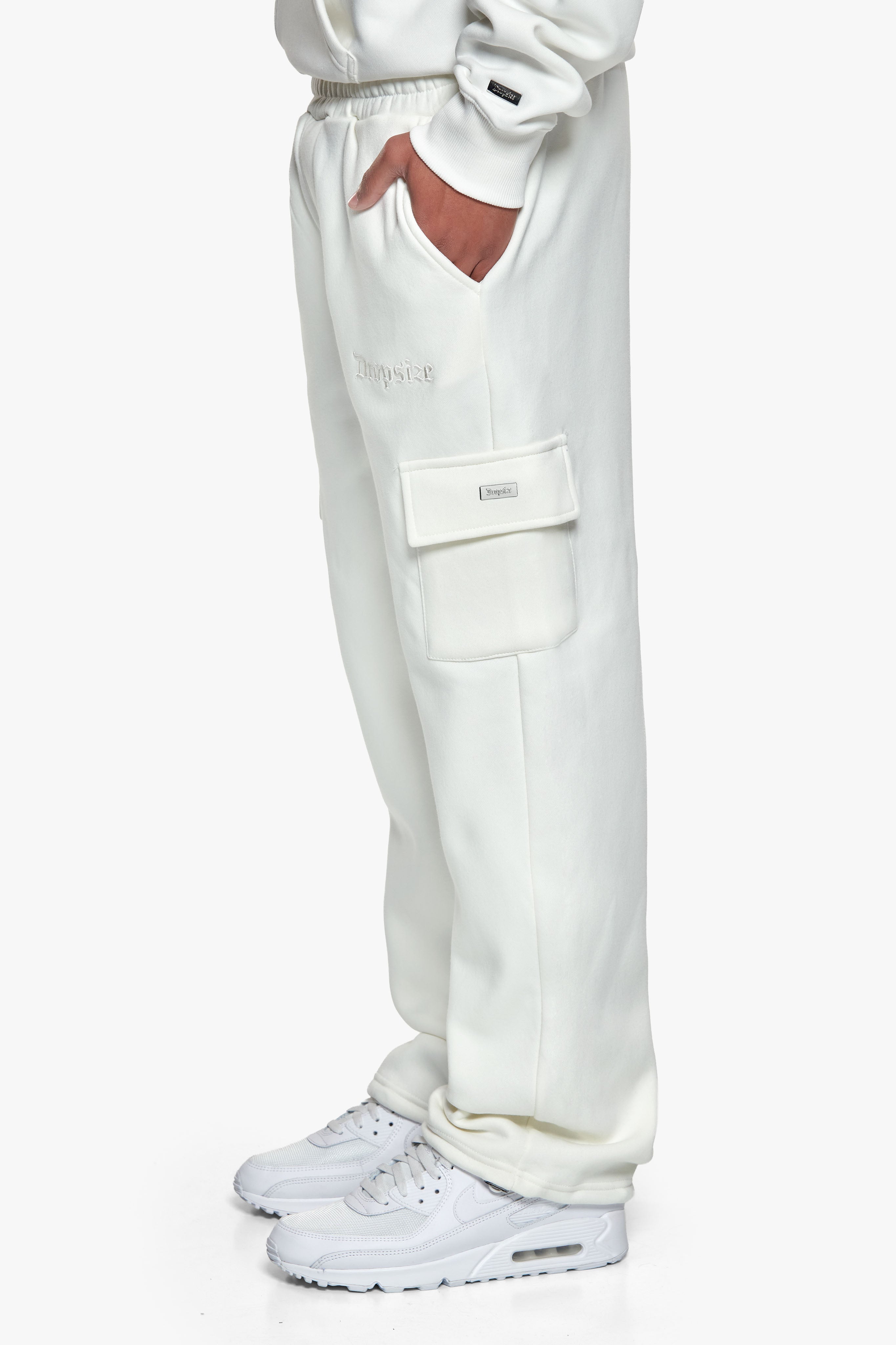 CARGO LOOSE FIT SWEATPANTS CREAM WHITE