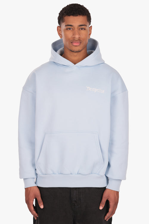 HEAVY OVERSIZE EMBO HOODIE BABYBLUE