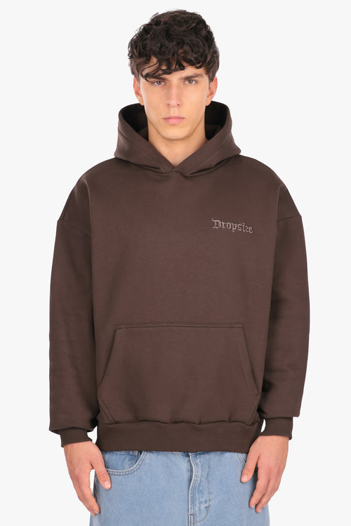 HEAVY OVERSIZE HOODIE CHOCOLATE BROWN