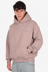 HEAVY OVERSIZE EMBO HOODIE SIMPLY TAUPE