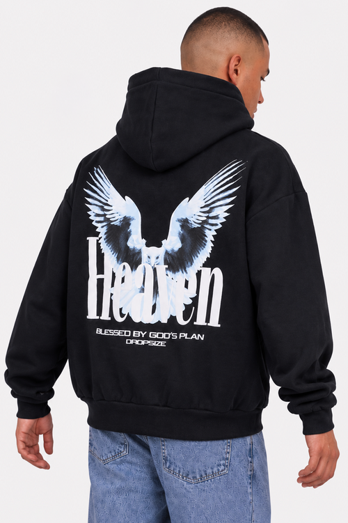 HEAVY OVERSIZE BLESSED HOODIE BLACK