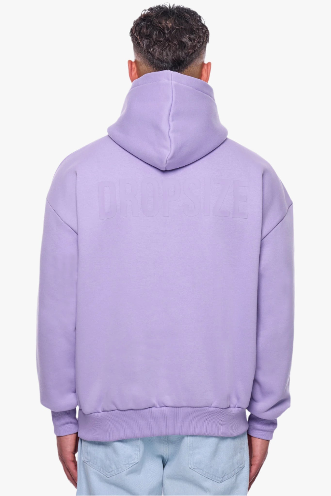 HEAVY OVERSIZE HD PRINT HOODIE PURPLE ROSE