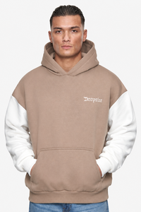 HEAVY OVERSIZE CREAM SLEEVE HOODIE SILVER MINK
