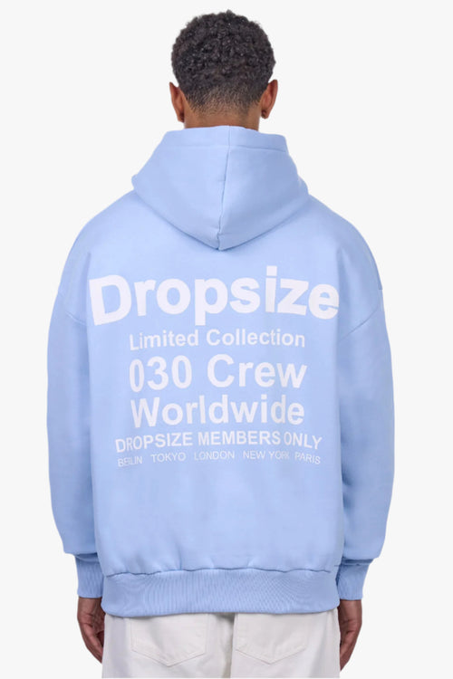 HEAVY OVERSIZE MEMBERS ONLY HOODIE BABY BLUE