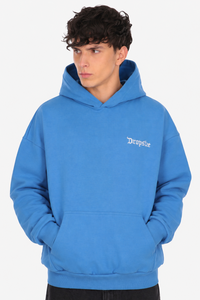 SUPER HEAVY OVERSIZE EMBO HOODIE ROYAL BLUE