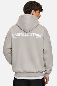 HEAVY OVERSIZE STUDIO HOODIE MOON BEAM / WHITE