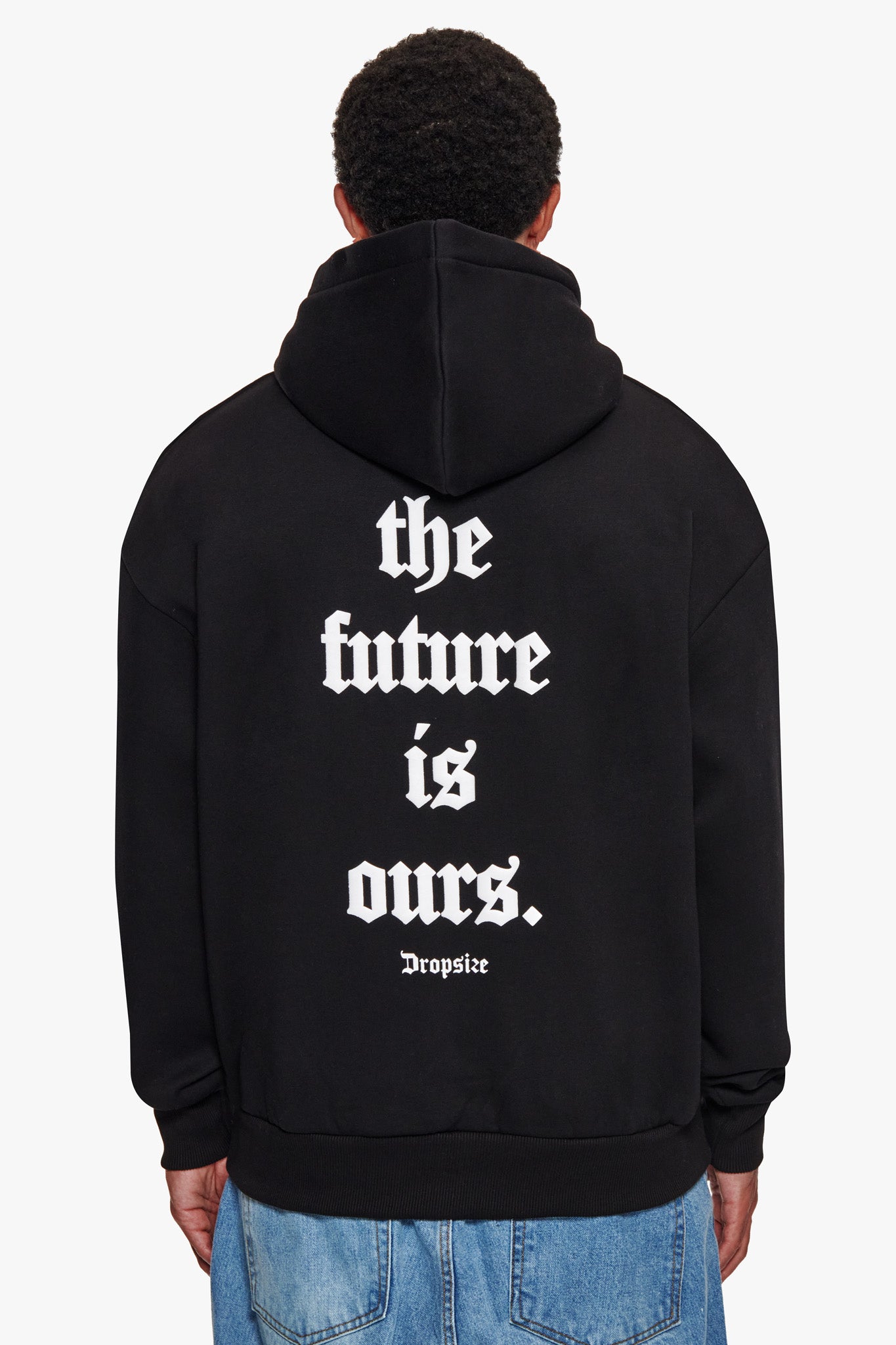 SUPER HEAVY OVERSIZE FUTURE IS OURS HOODIE BLACK