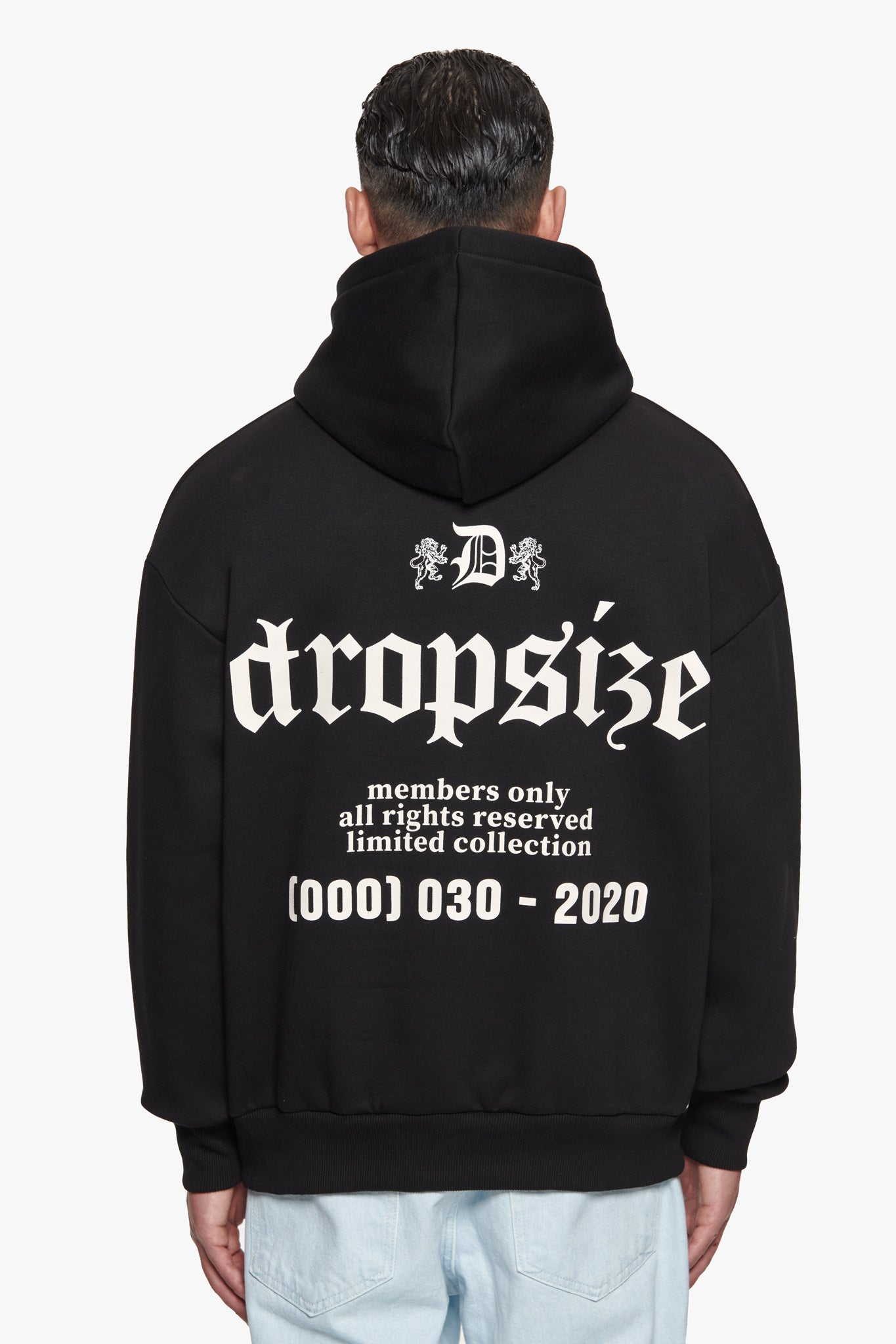 HEAVY OVERSIZE NUMBER HOODIE BLACK