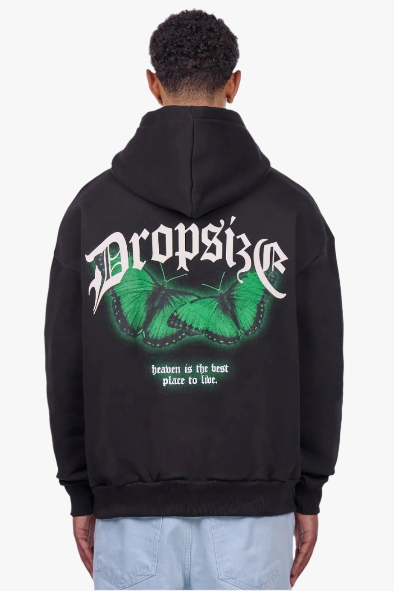 HEAVY OVERSIZE BEST PLACE TO LIVE HOODIE BLACK/PINE