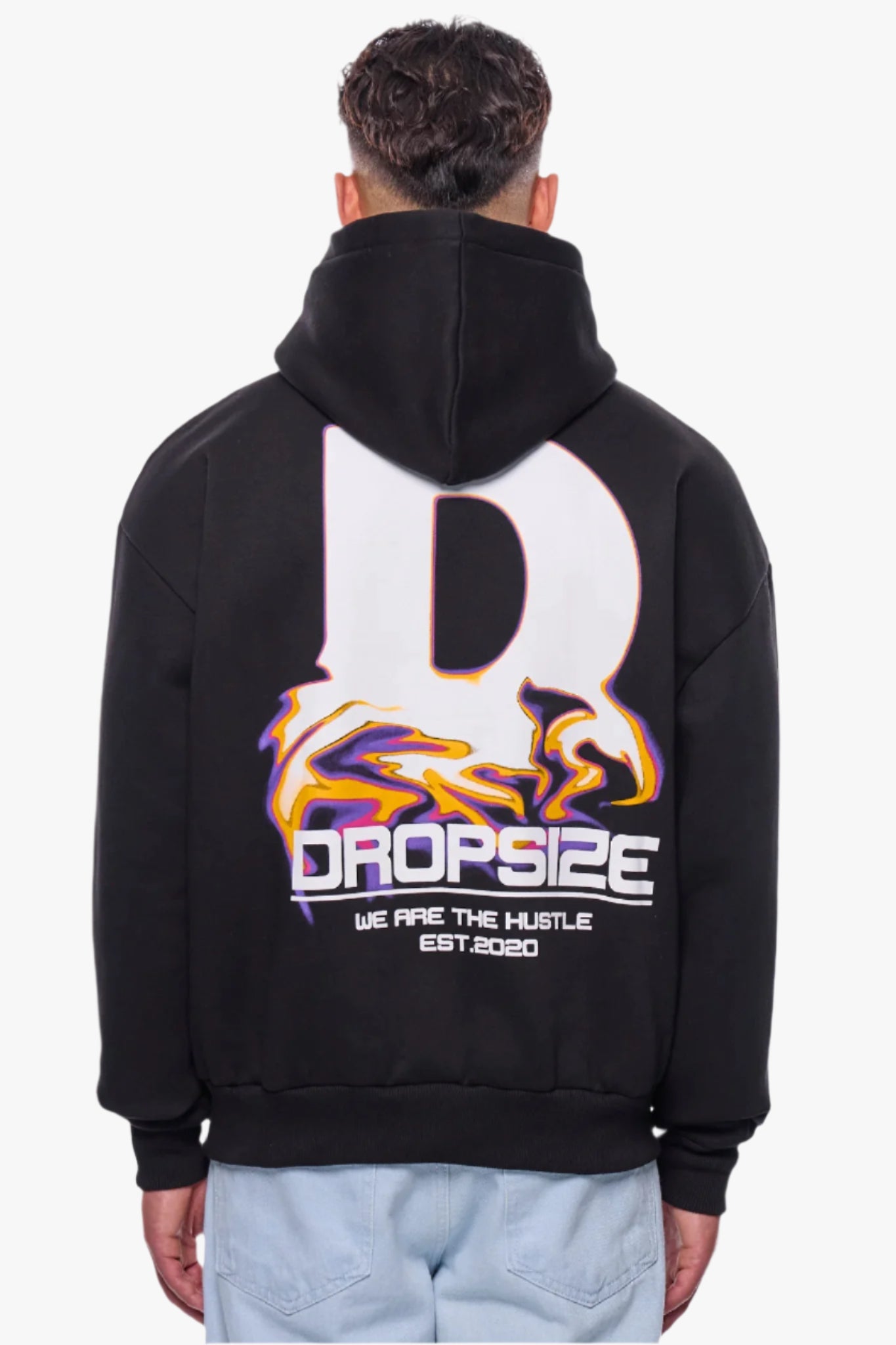 HEAVY OVERSIZE HUSTLE HOODIE BLACK