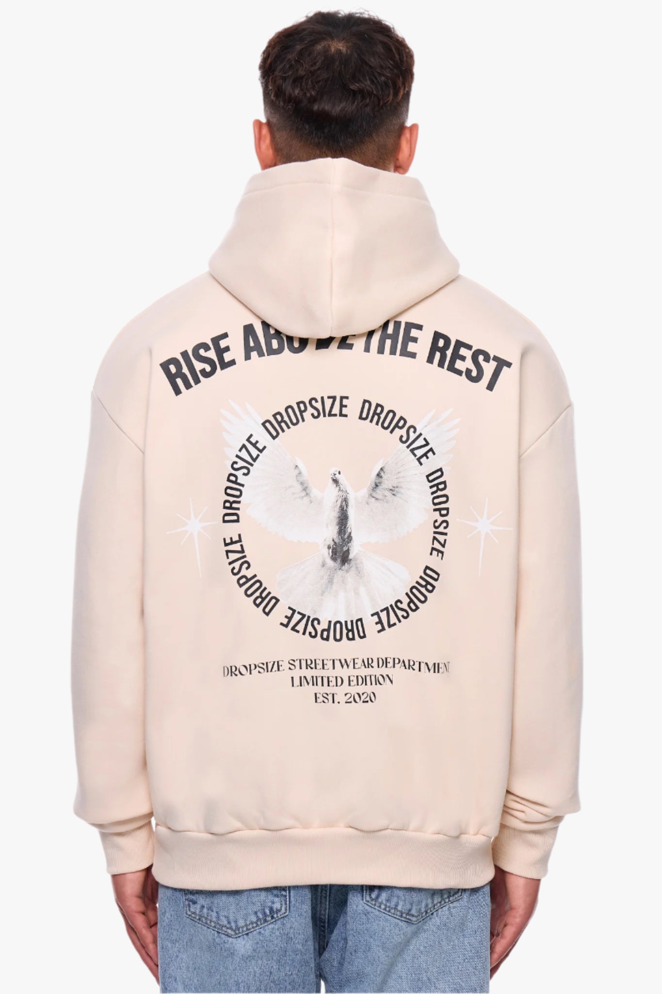 HEAVY OVERSIZE RISE ABOVE HOODIE COCONUT MILK