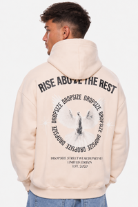 HEAVY OVERSIZE RISE ABOVE HOODIE COCONUT MILK