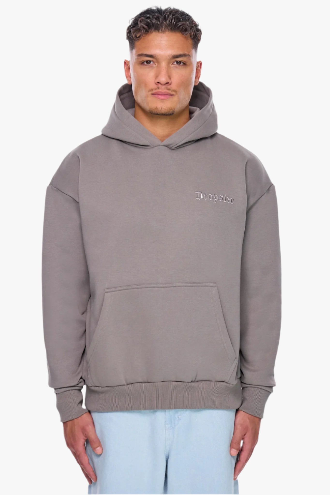 HEAVY OVERSIZE EMBO HOODIE DRIFTWOOD