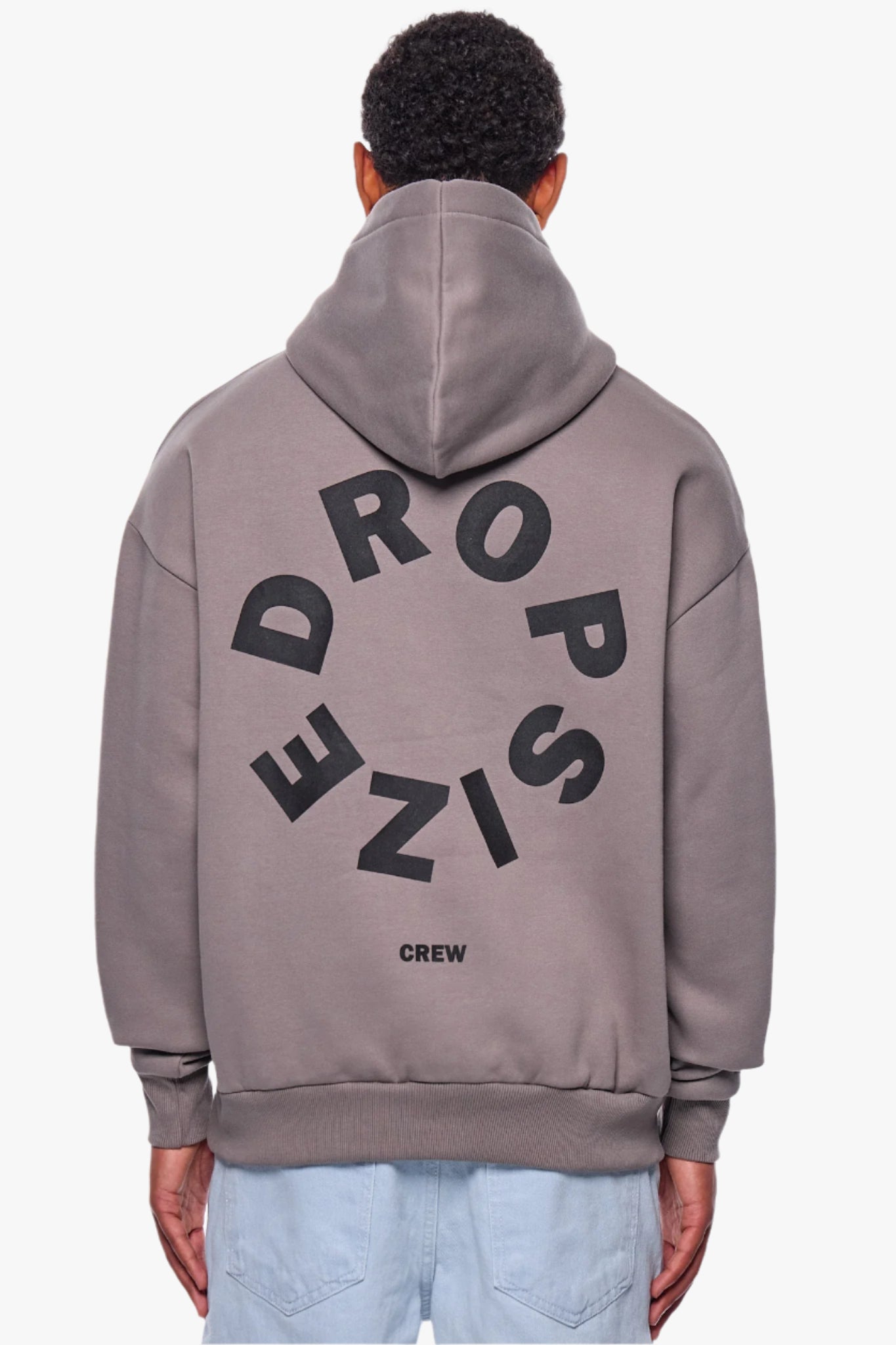 HEAVY OVERSIZE CIRCLE BLOCK HOODIE DRIFTWOOD