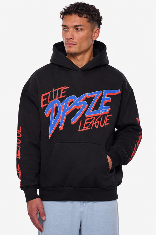 HEAVY OVERSIZE LOUD ELITE  HOODIE BLACK