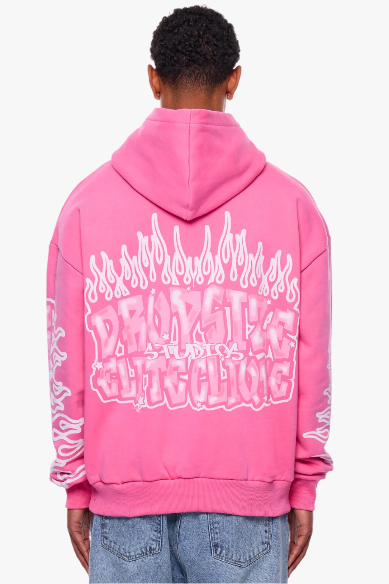 HEAVY OVERSIZE LOUD CLIQUE  HOODIE PINK
