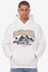 HEAVY OVERSIZE MOUNTAIN HOODIE CREAM WHITE