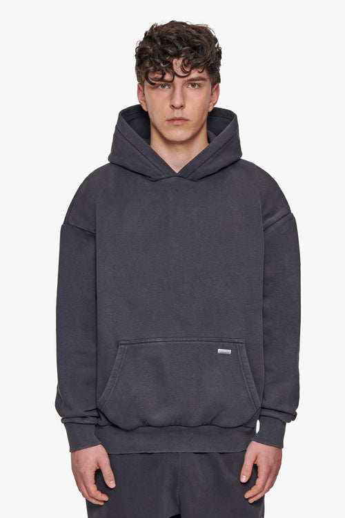 OVERSIZE METAL PATCH HOODIE VINTAGE BLACK