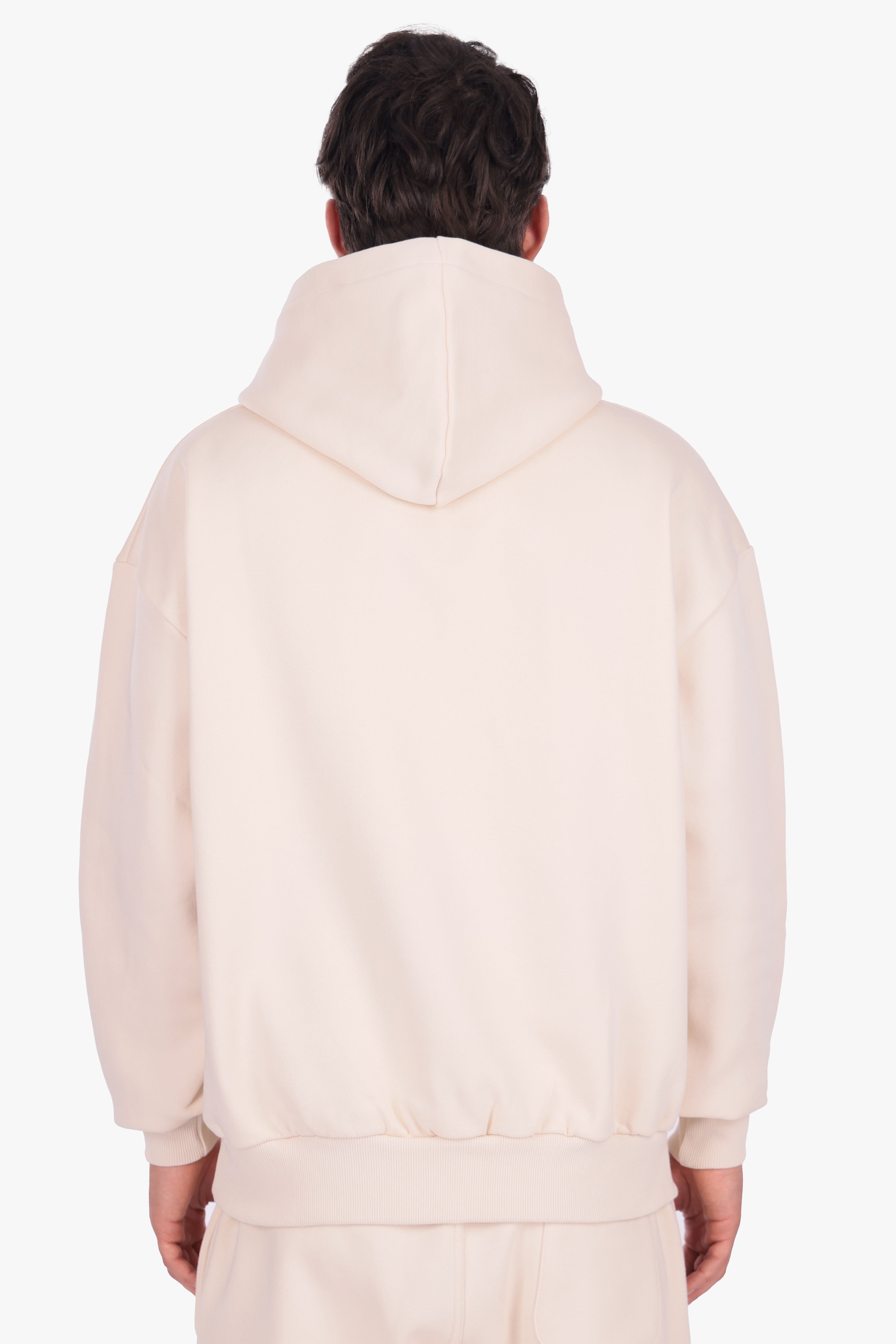 OVERSIZE METAL PATCH HOODIE COCONUT MILK