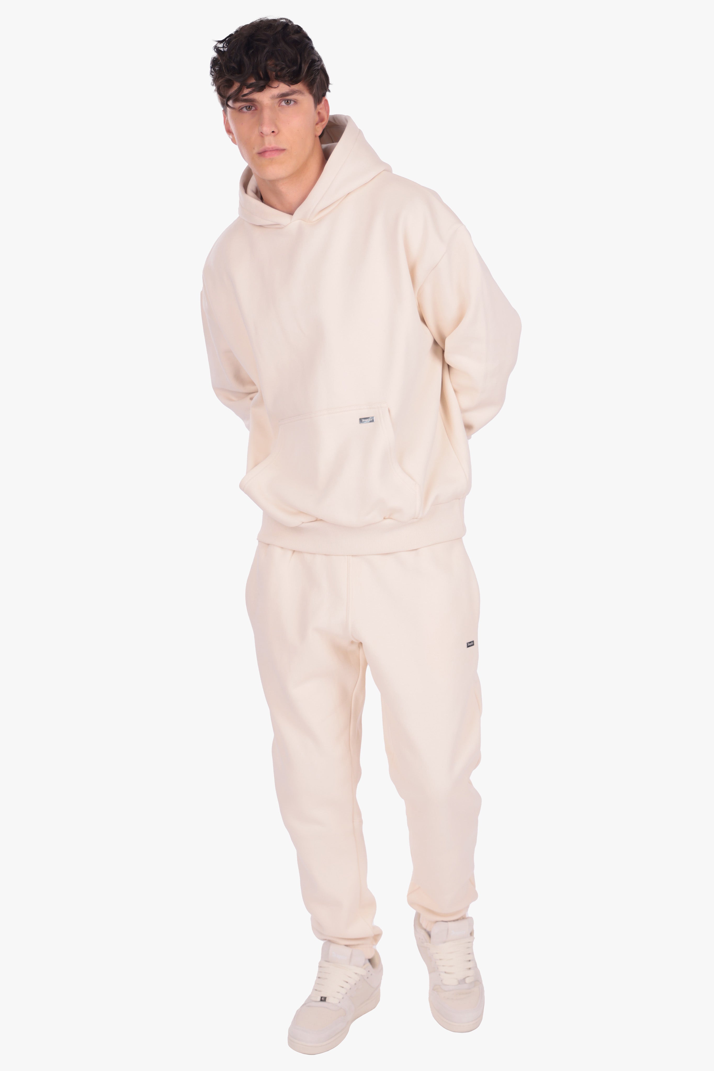 OVERSIZE METAL PATCH HOODIE COCONUT MILK