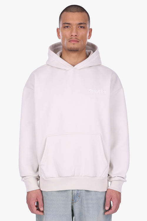 HEAVY OVERSIZE EMBO HOODIE LIGHT GREY