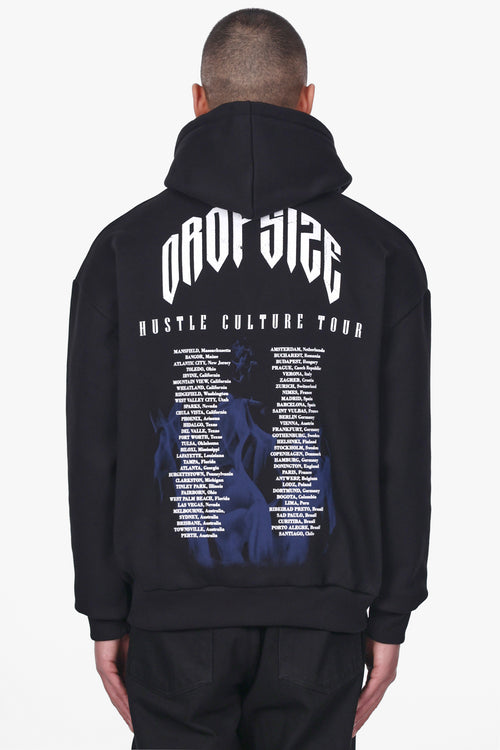 HEAVY OVERSIZE CULTURE HOODIE TOUR BLACK