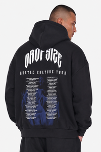 HEAVY OVERSIZE CULTURE HOODIE TOUR BLACK
