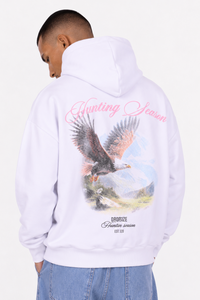 HEAVY OVERSIZE HUNTING SEASON HOODIE WHITE