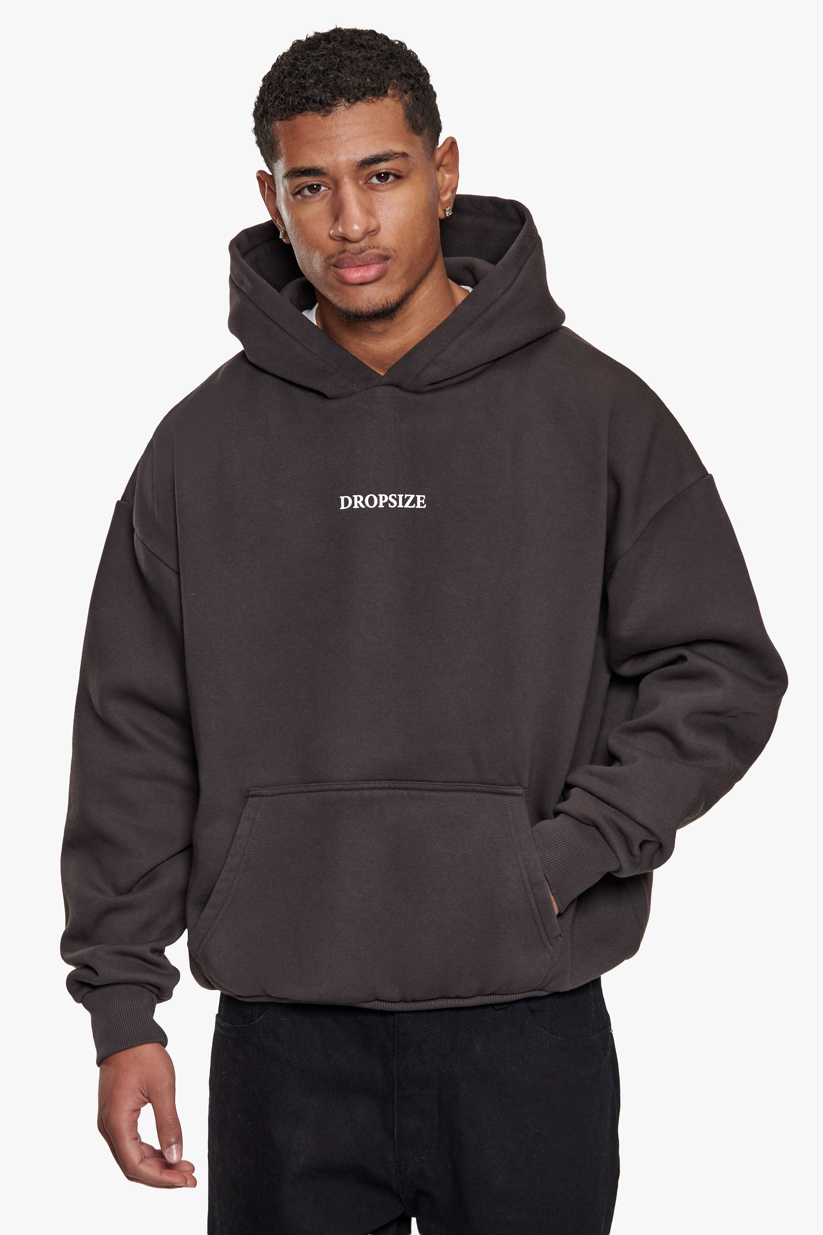 HEAVY OVERSIZE PEGASUS HOODIE WASHED BLACK