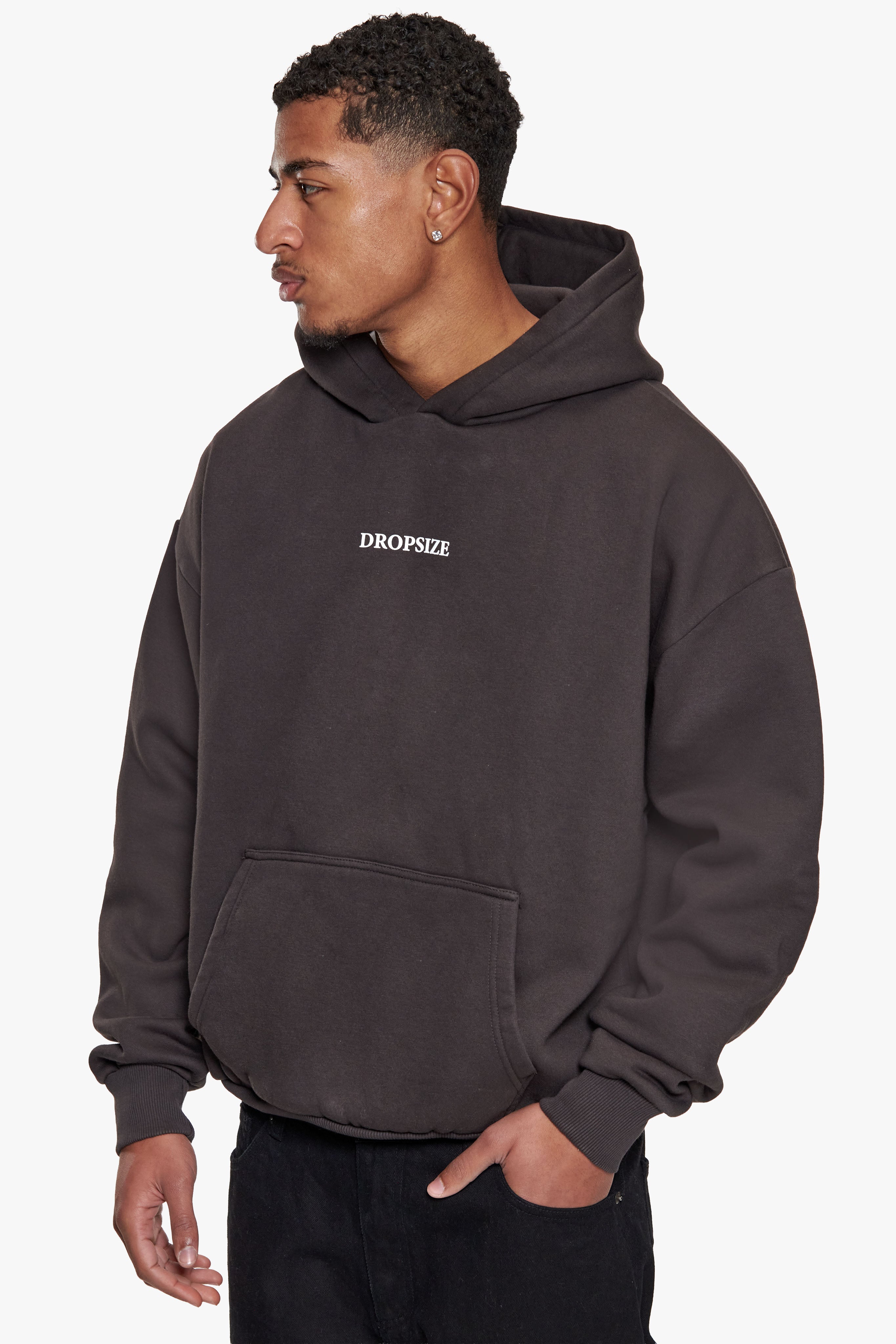 HEAVY OVERSIZE PEGASUS HOODIE WASHED BLACK