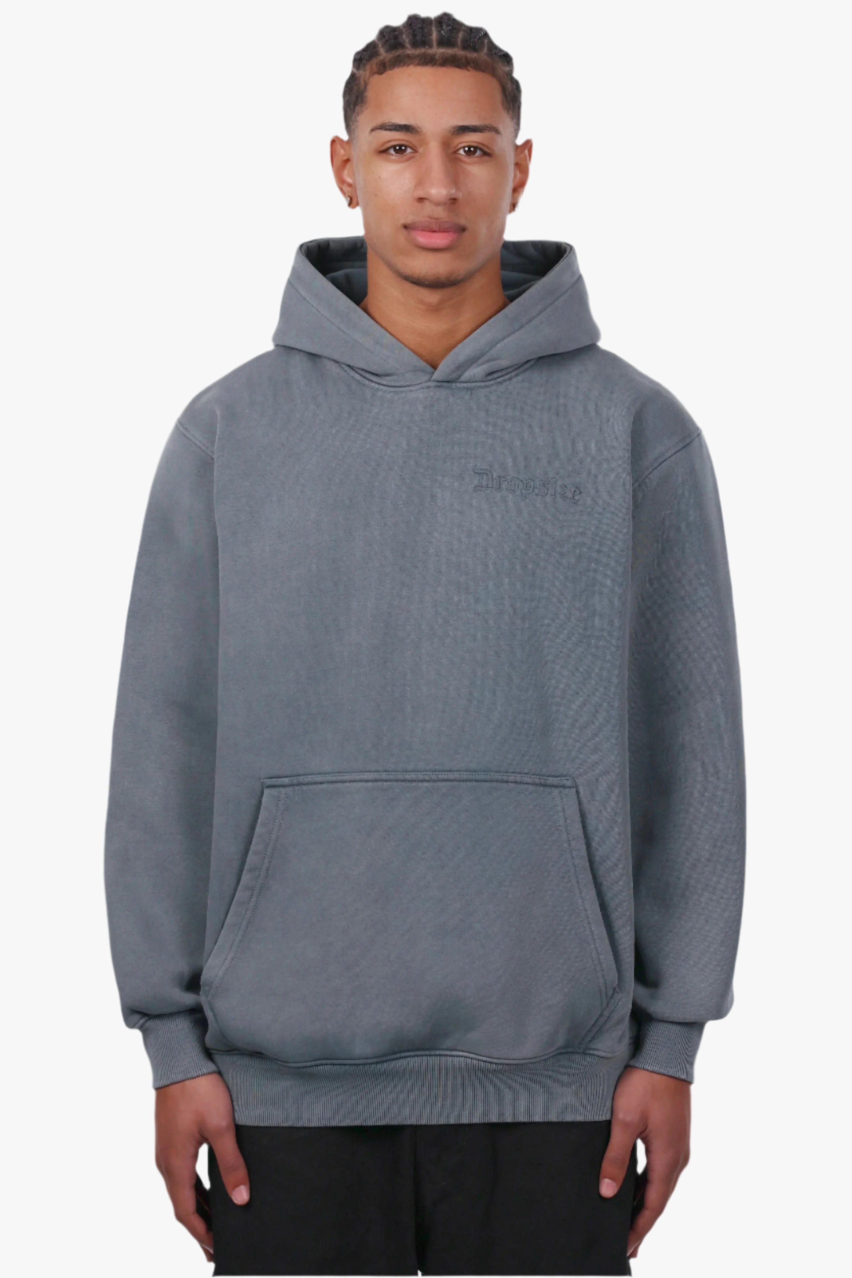 REGULAR FIT HOODIE ACID GREY