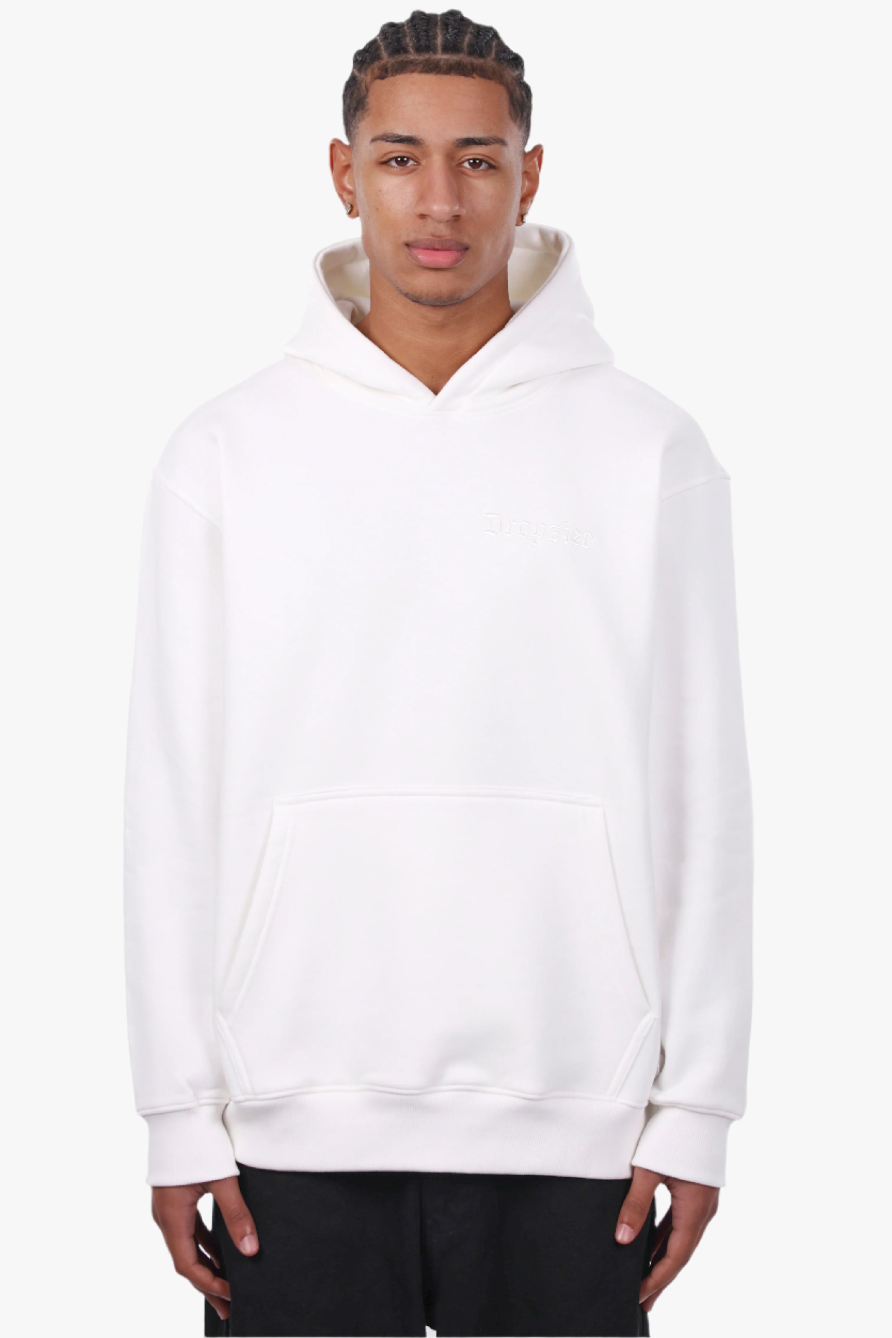 REGULAR FIT HOODIE CREAM WHITE