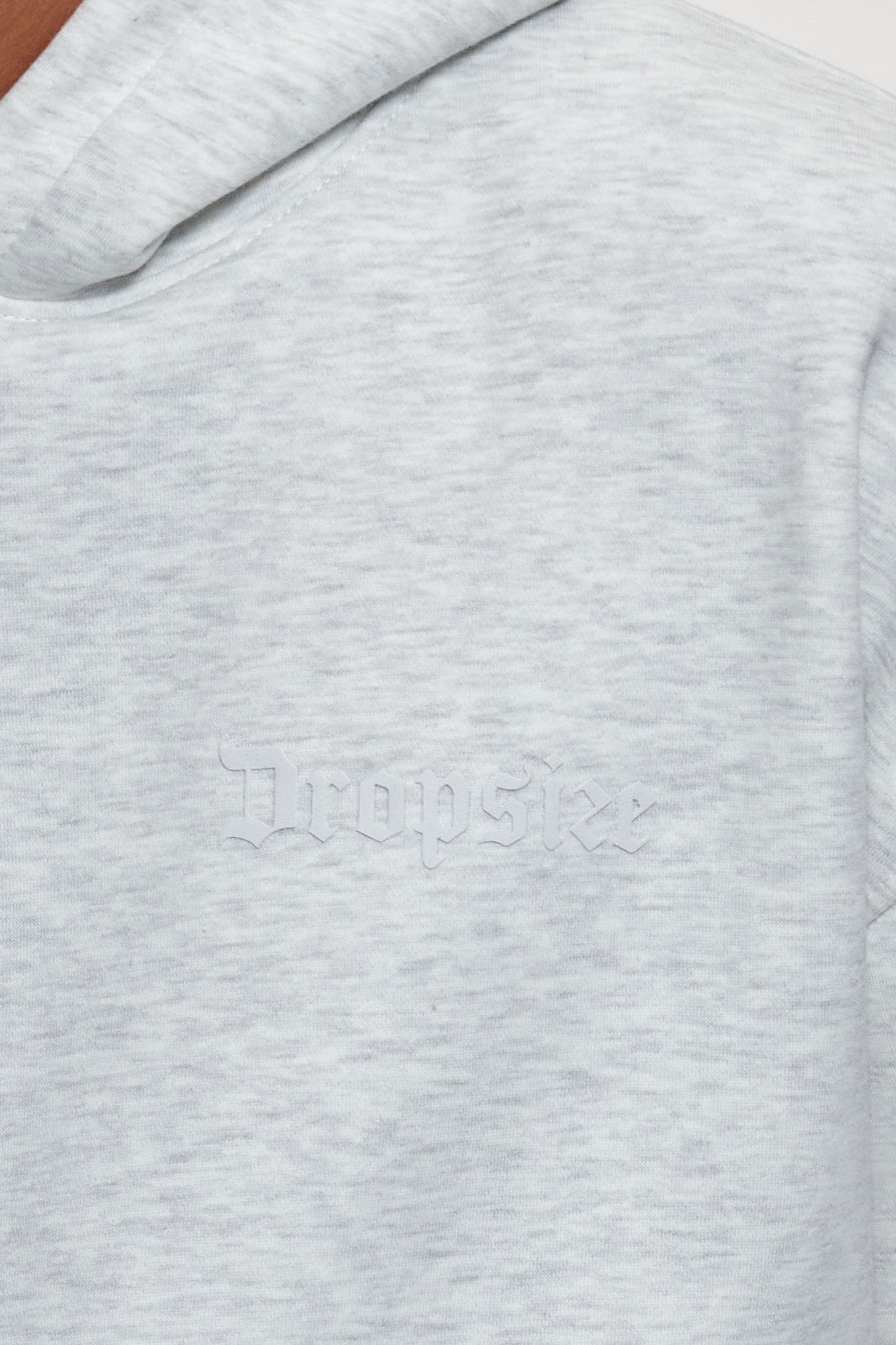 HEAVY OVERSIZE HD LOGO HOODIE GREY MELANGE