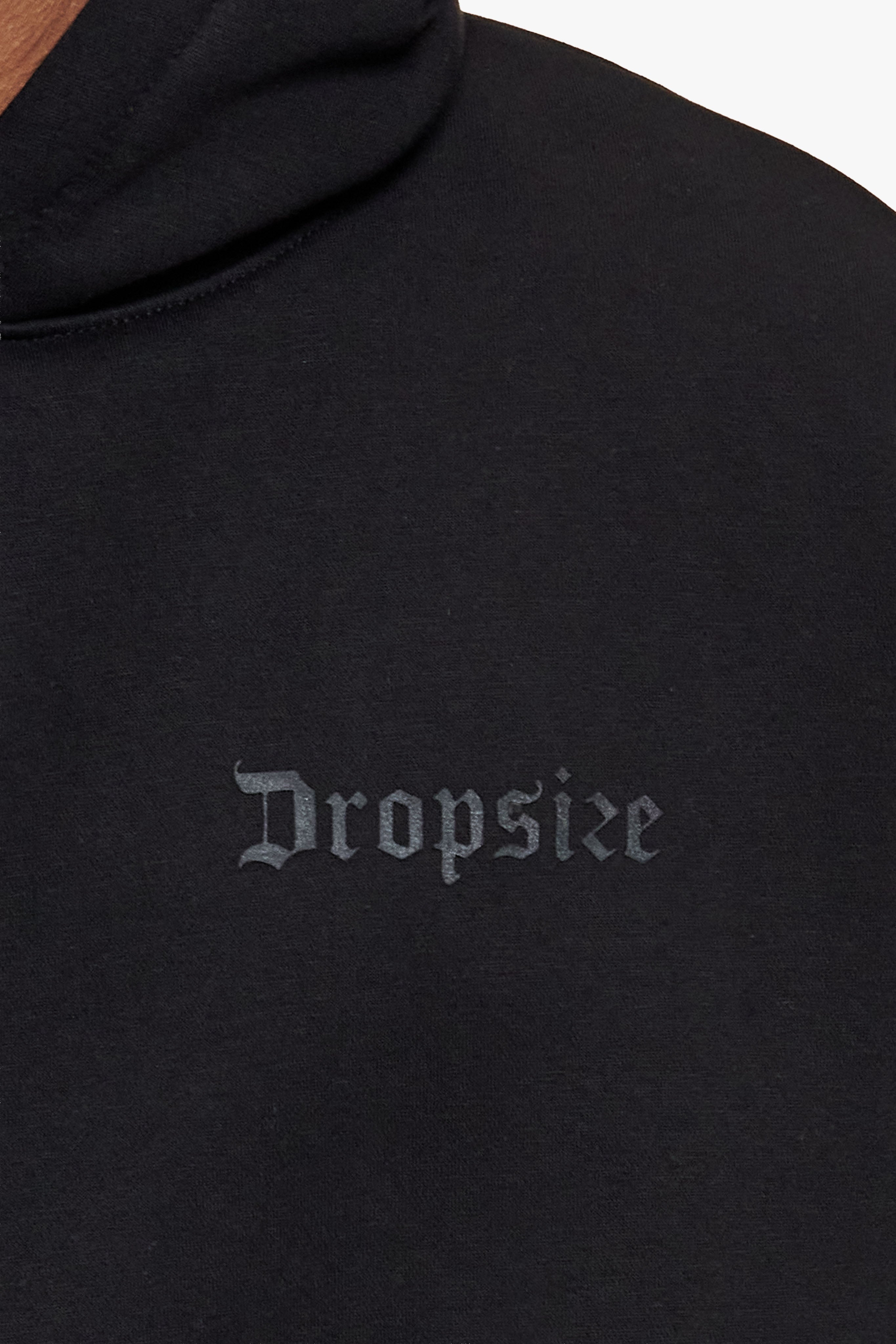HEAVY OVERSIZE HD LOGO HOODIE BLACK